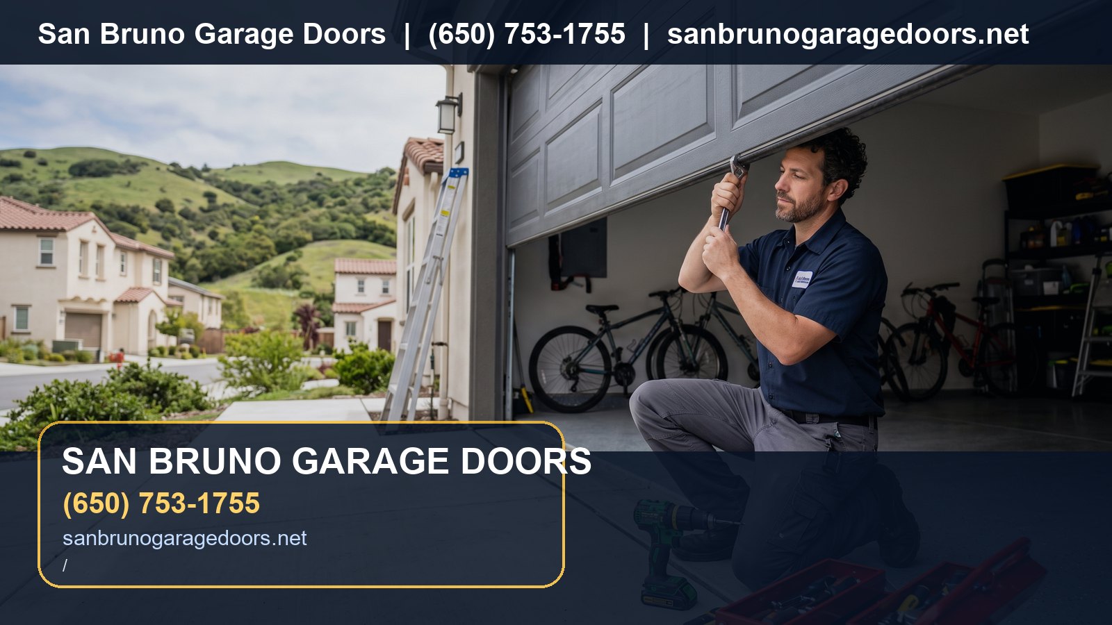 San Bruno Garage Door Repair, Openers, Springs, and Installation branded visual