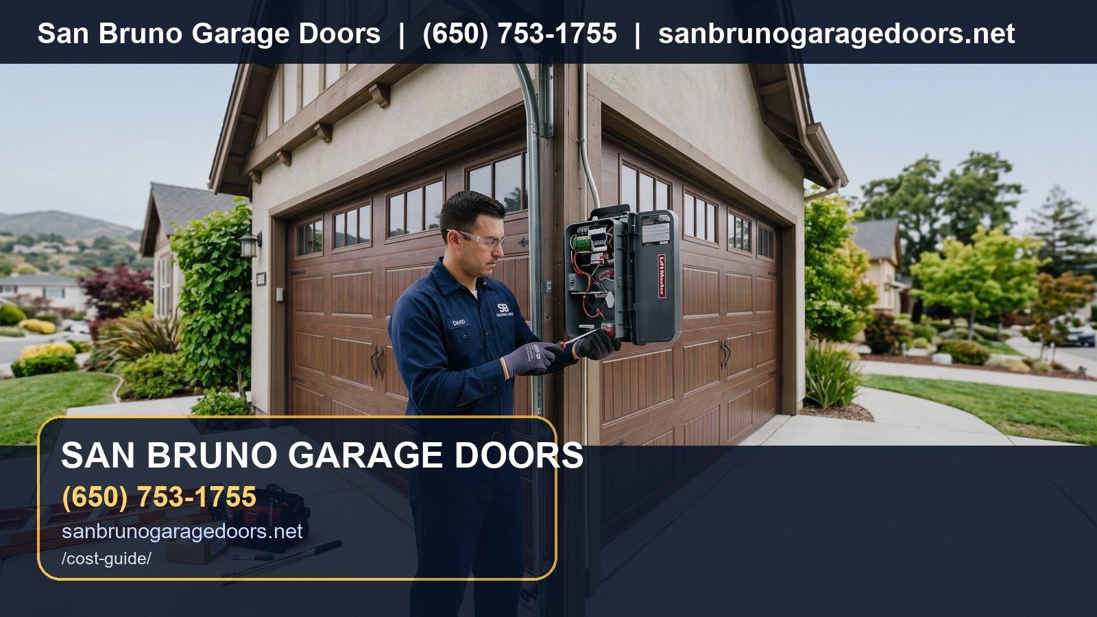San Bruno Garage Door Cost Guide branded visual