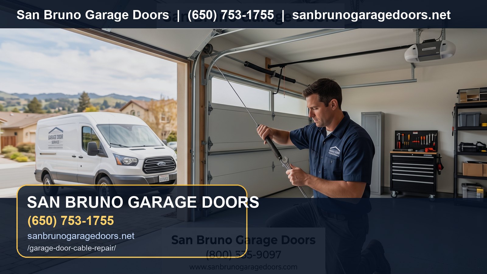 Garage Door Cable Repair San Bruno branded visual