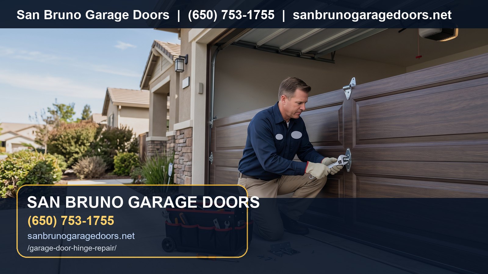 Garage Door Hinge Repair San Bruno branded visual