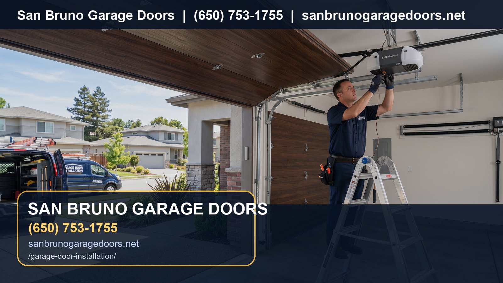 Garage Door Installation San Bruno branded visual
