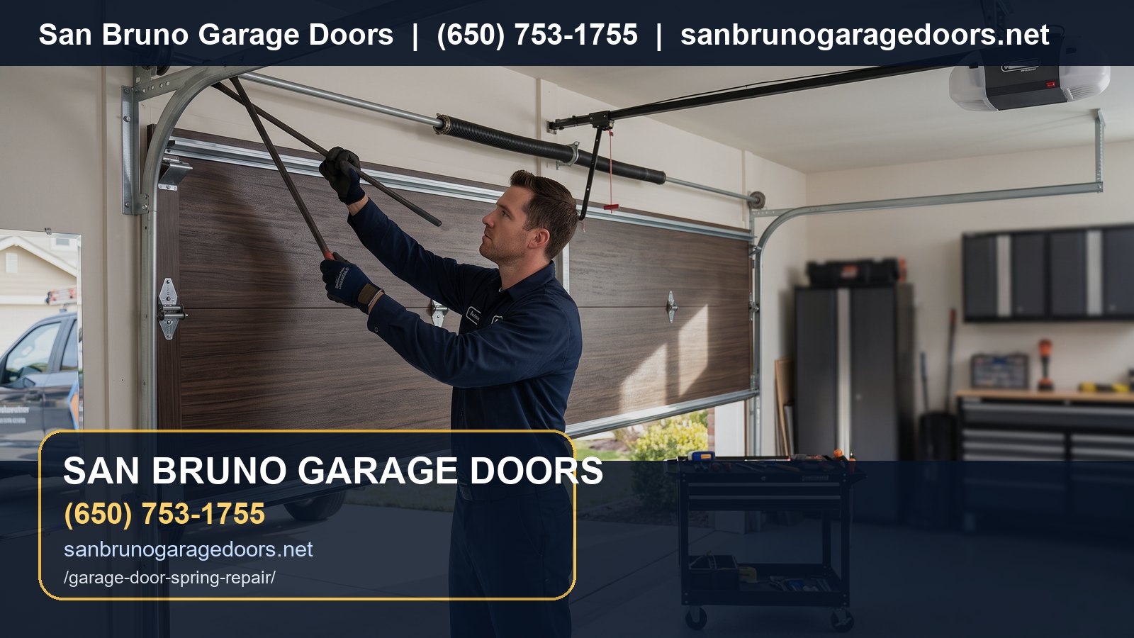 Garage Door Spring Repair San Bruno branded visual