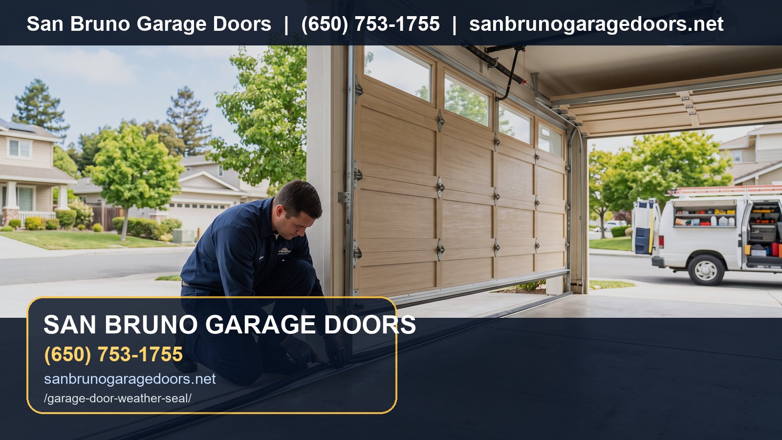 Garage Door Weather Seal San Bruno branded visual