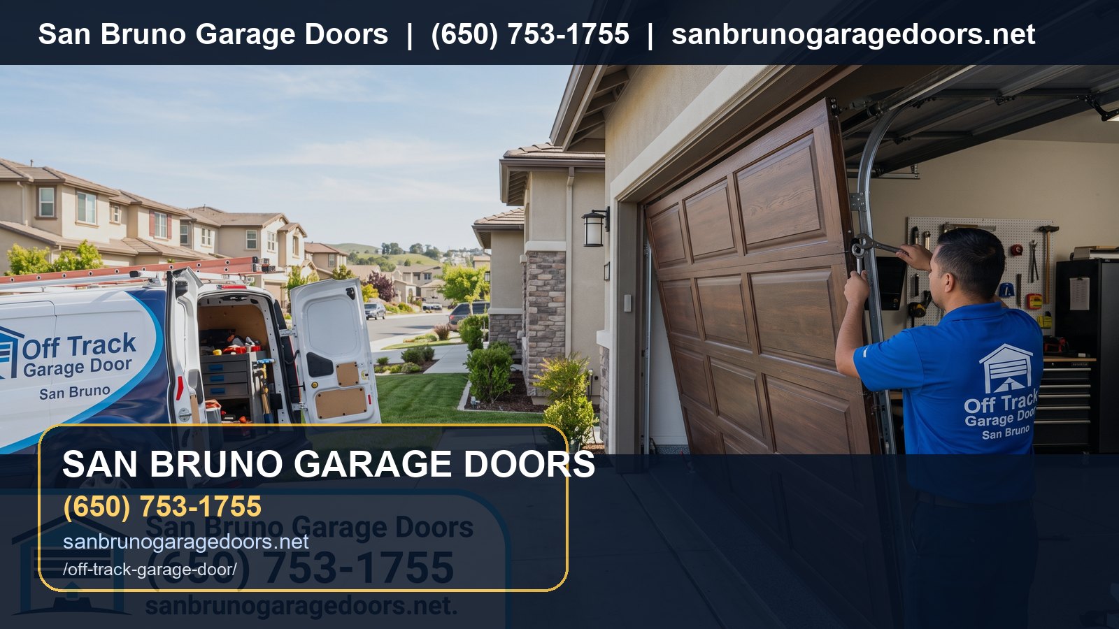 Off Track Garage Door San Bruno branded visual