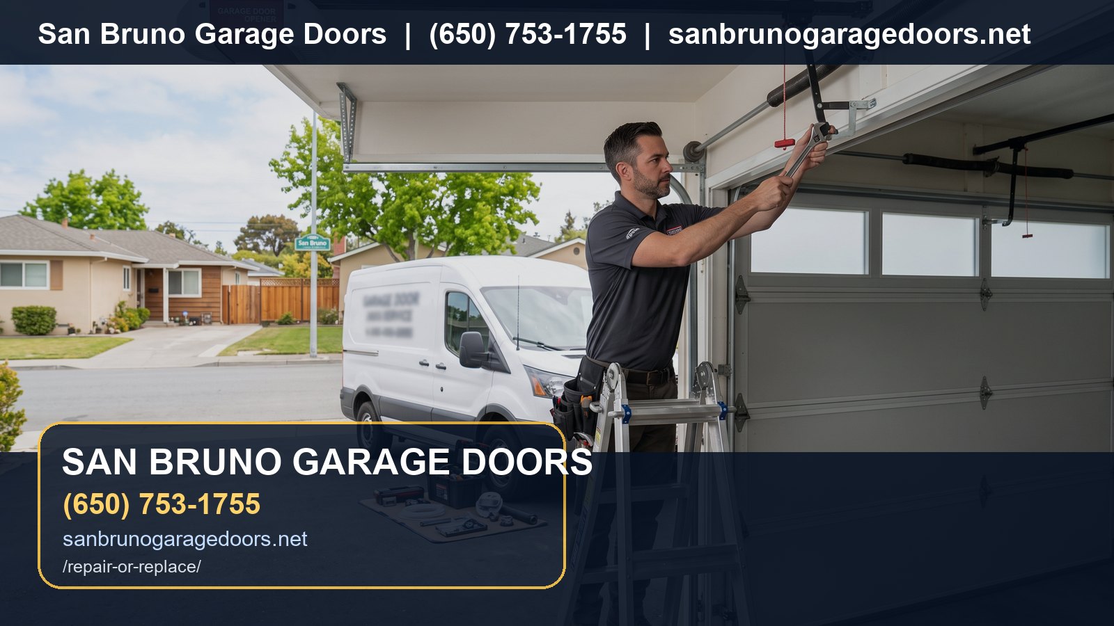 Repair or Replace a Garage Door in San Bruno branded visual